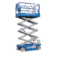 blue scissor lift