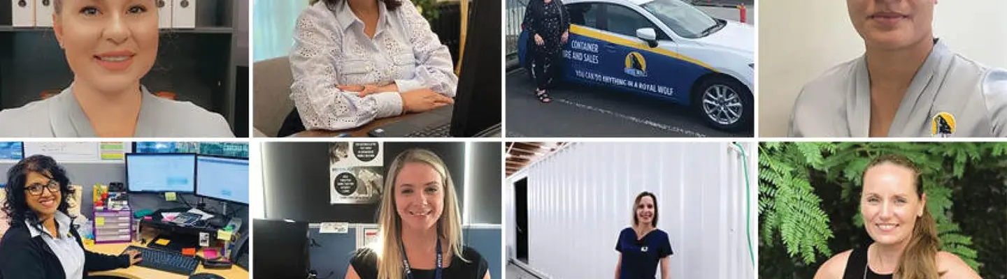 Group of diverse women workers smiling together, representing the strength and unity of women in the workforce.