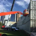 worksite facilites setup a sound wall