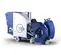 Blue and silver Blastrac 10 in. ride-on shot blaster