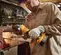 Yellow and black and silver DEWALT Angle Grinder, 4-1/2 in., Cordless, Electric Powered