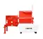 Red and white MULTIQUIP Mortar Mixer, 12 cubic ft., Gas Powered