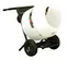 White and black MULTIQUIP Concrete Mixer, 3 cubic ft., Electric Powered