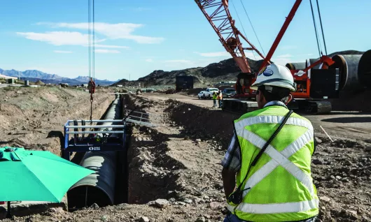 trench engineer at excavation jobsite