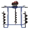 Blue and red Rice Hydro two-man auger