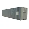 Gray GENERIC 40 ft. by 8 ft. by 8.5 ft. Ground-Level Office Container, Storage Combo