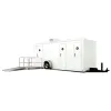 White Satellite Two to three Station ADA-Compliant Restroom and Shower Trailer Combo with two or three Sinks