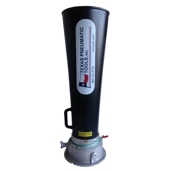 Black and Silver Texas Pneumatic 8 inch venturi air horn