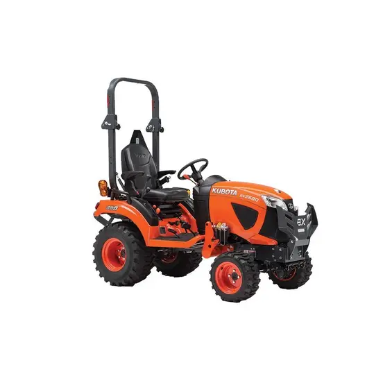 Orange and black KUBOTA 24-25 HP Compact Tractor